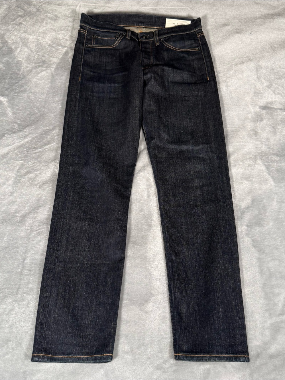 Rag & Bone Fit 2 Slim Jeans Mens 30x30 Button Fly Mid Rise Porter Dark Wash